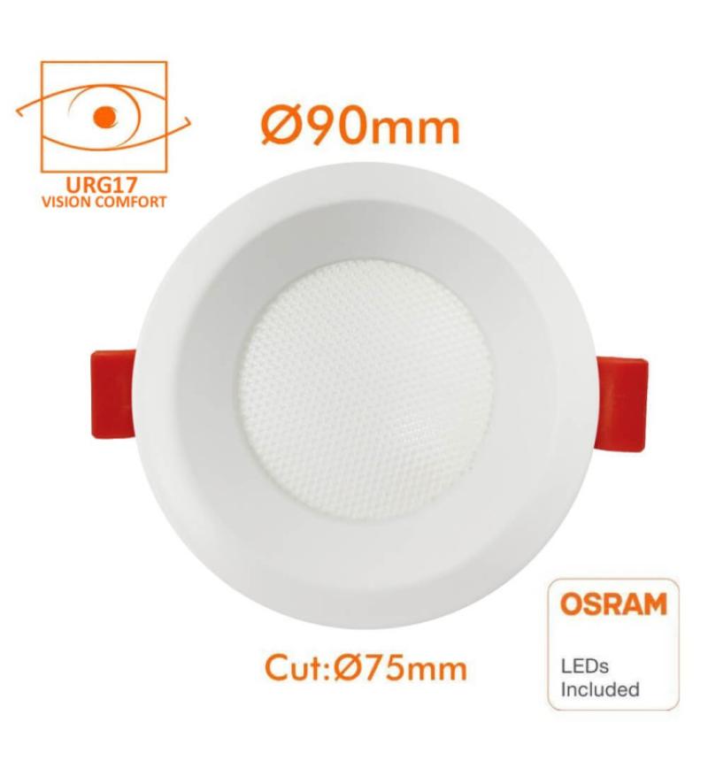 Downlight LED 8W Circulaire - OSRAM CHIP DURIS E 2835 - CCT - UGR17