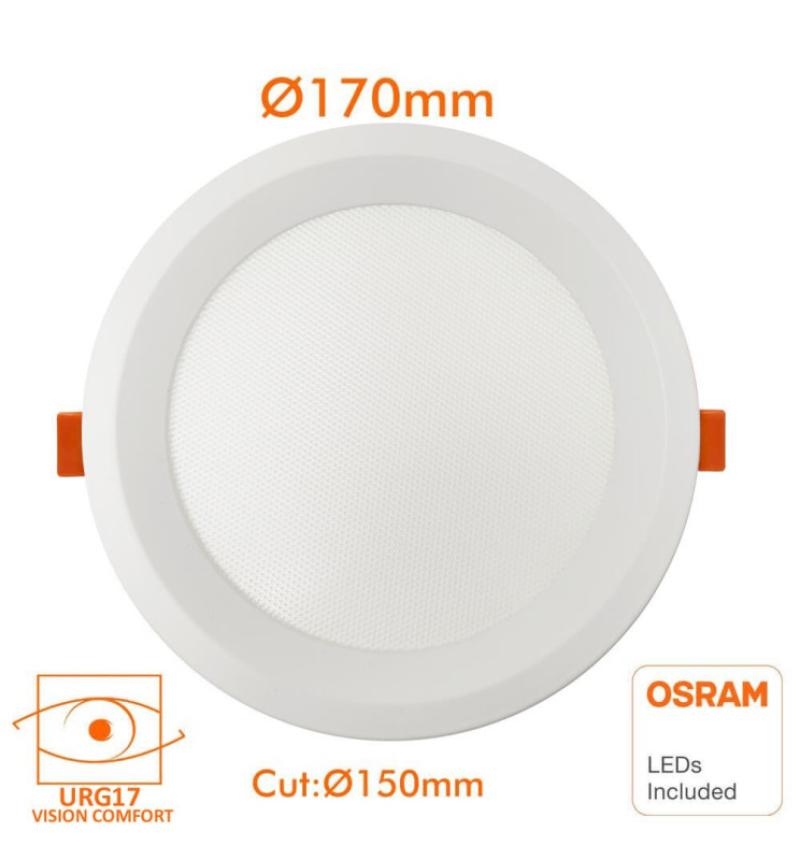 Downlight LED 16W Circulaire - OSRAM CHIP DURIS E 2835 - CCT - UGR17