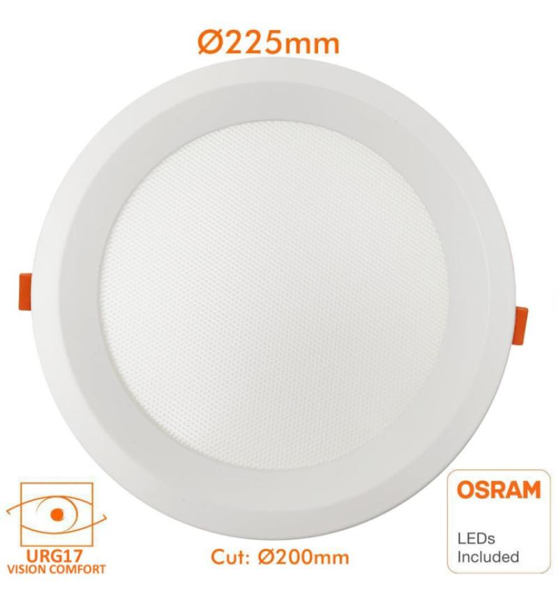 Downlight LED 24W Circulaire - OSRAM CHIP DURIS E 2835 - CCT - UGR17