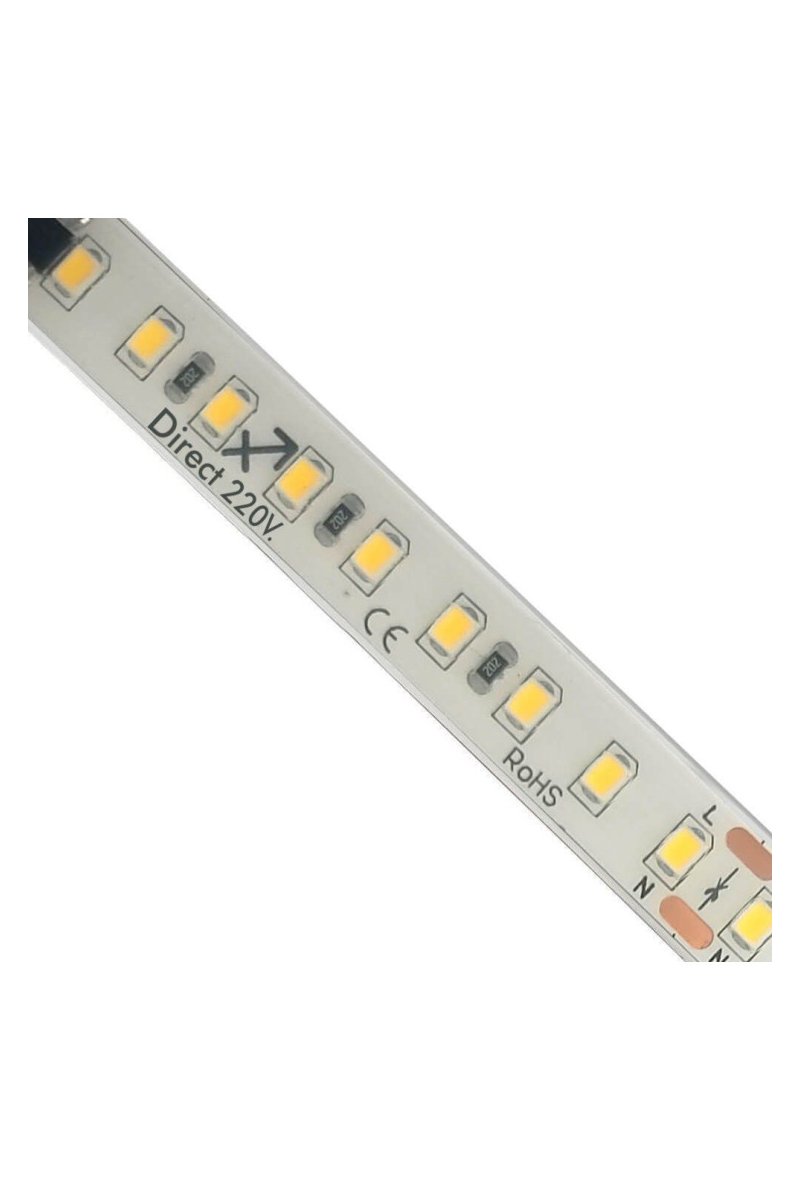 Ruban LED 220V | 120xLED/m | 20m | SMD2835 | 1450Lm/M | 14W/M | IP67 | Coupez tous les 10cm