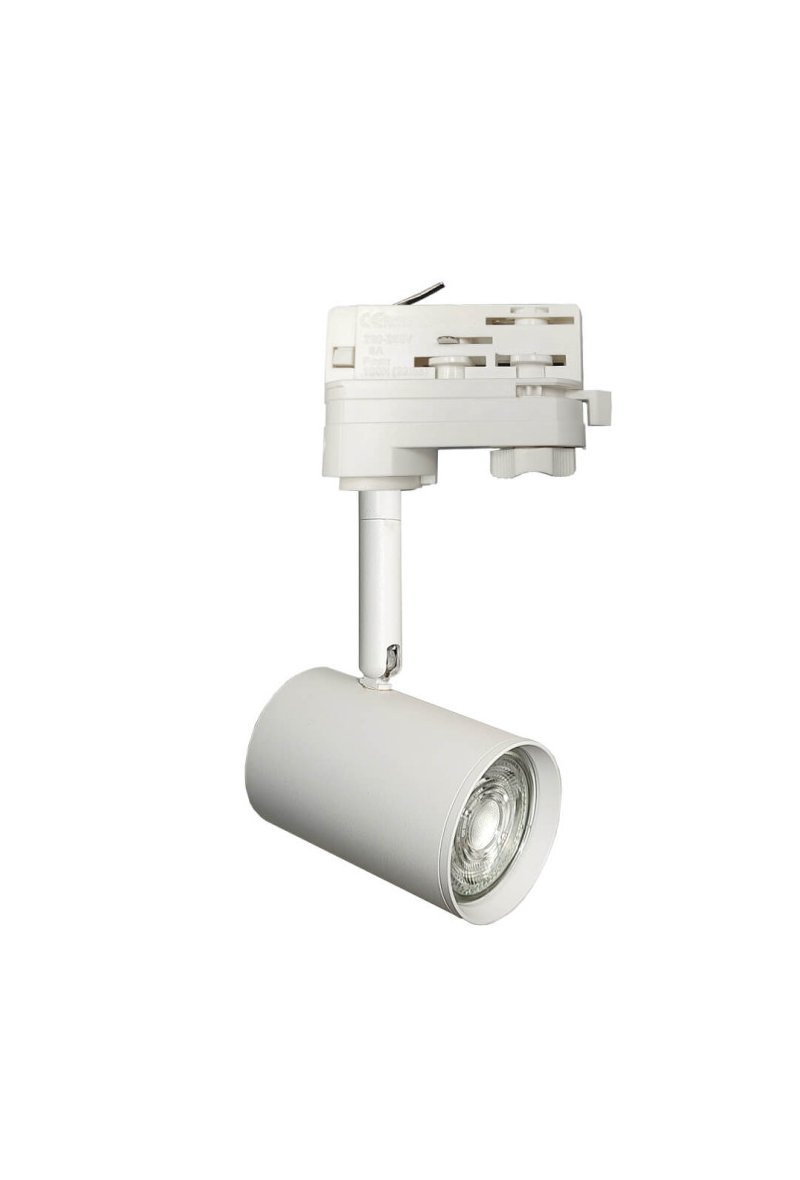 Projecteur sur Rail LED 8W Triphasé - BLANC - 24º - Haut Lumen 165 Lm/W