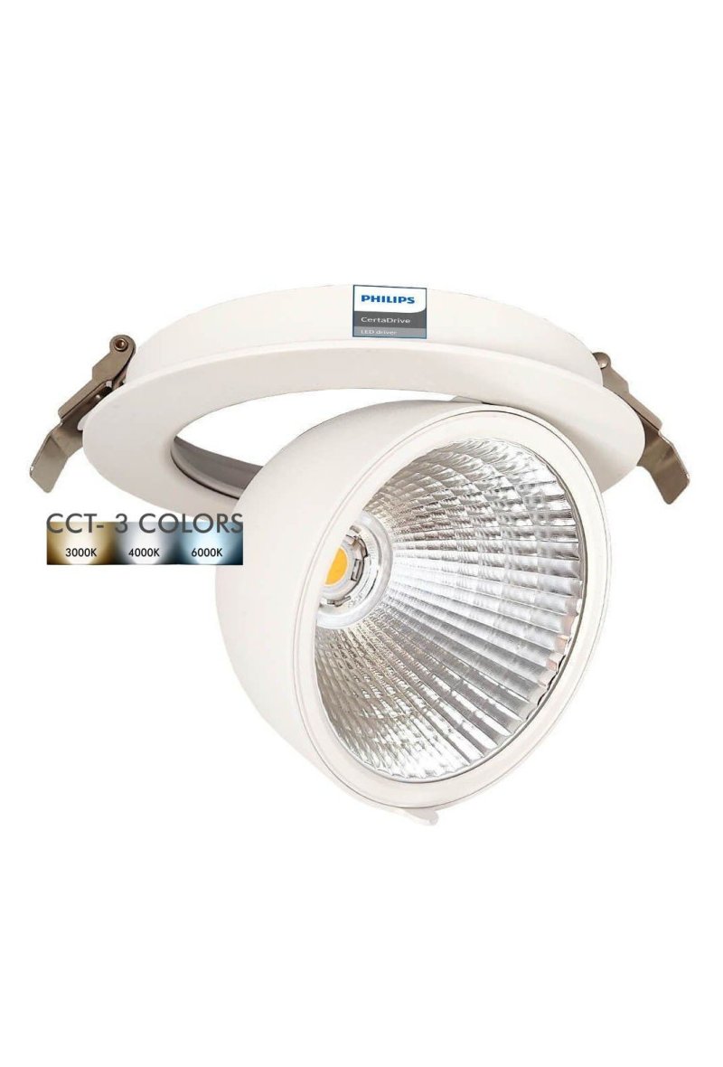 Downlight LED 30W Philips - CertaDrive - Orientable Rond - HAMBOURG